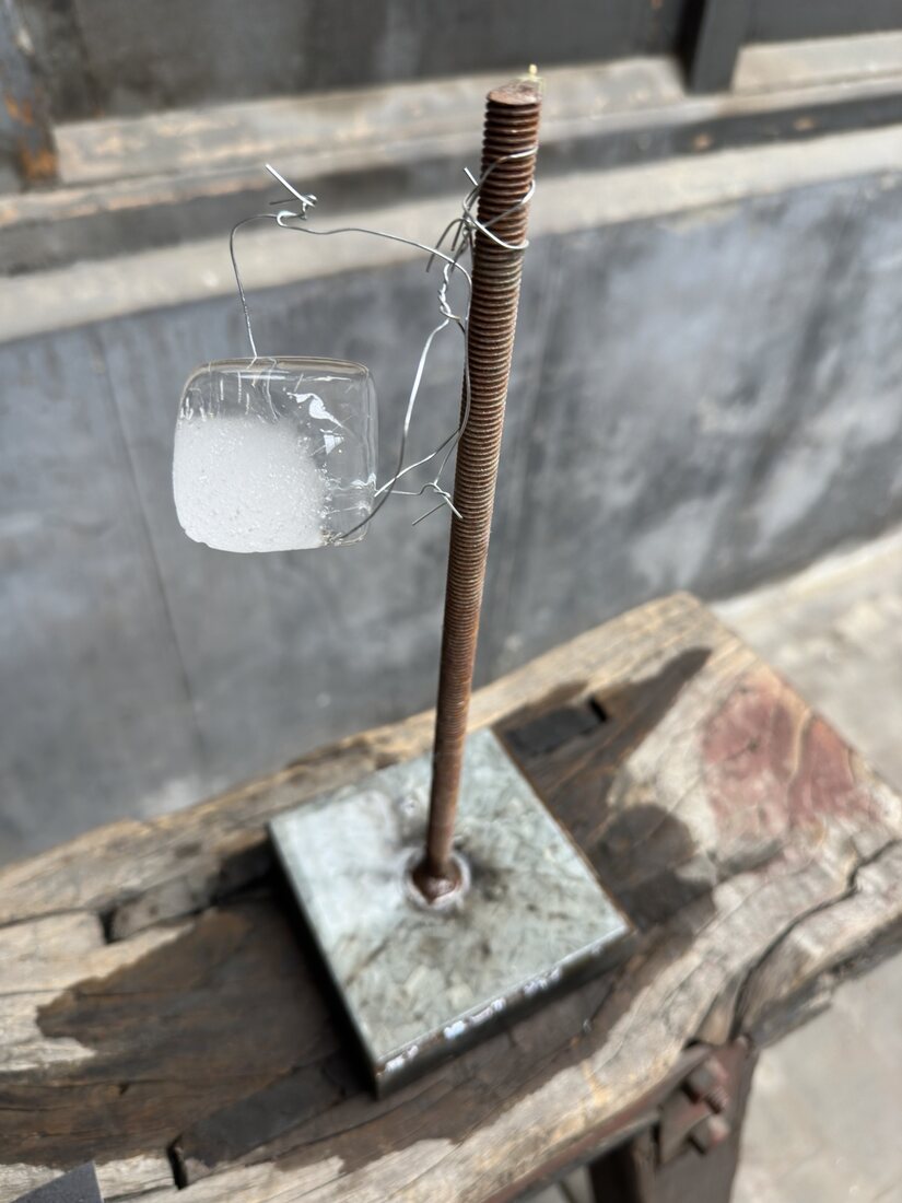 FOREVER by José Cosme, sculptural detail with ice and iron