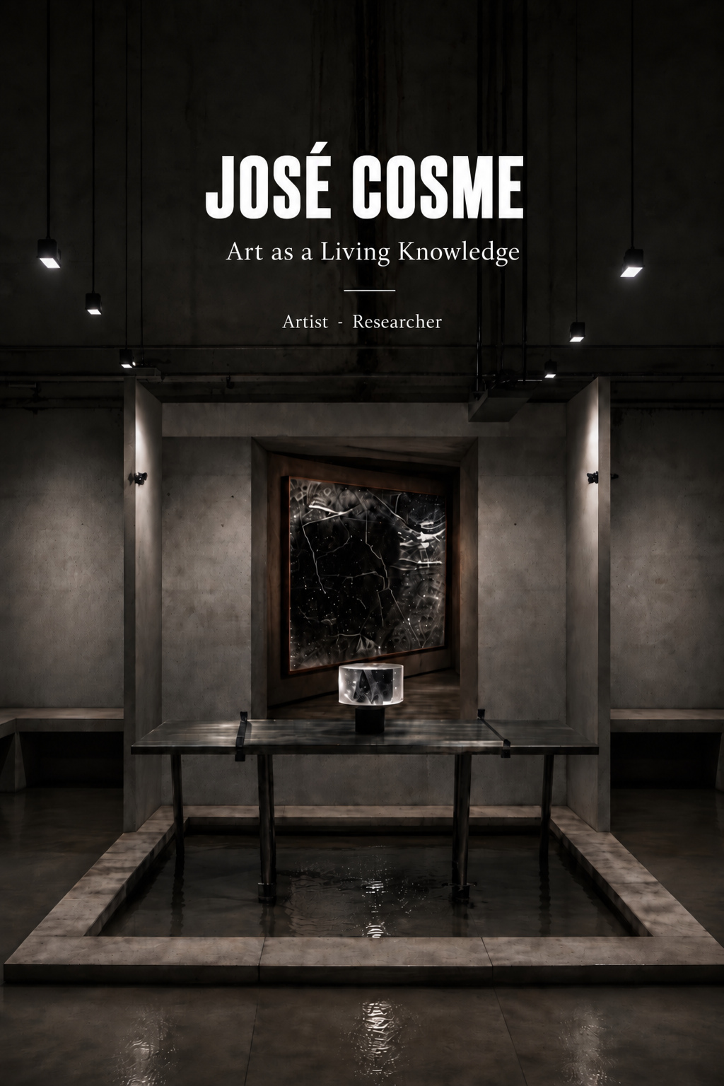 Installation view from the artistic practice of José Cosme